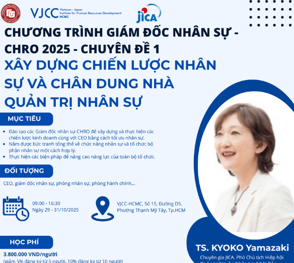CHƯƠNG TRÌNH GIÁM ĐỐC NHÂN SỰ - CHRO 2025 - Chuyên đề 1: Xây dựng chiến lược nhân sự và Chân dung nhà quản trị nhân sự