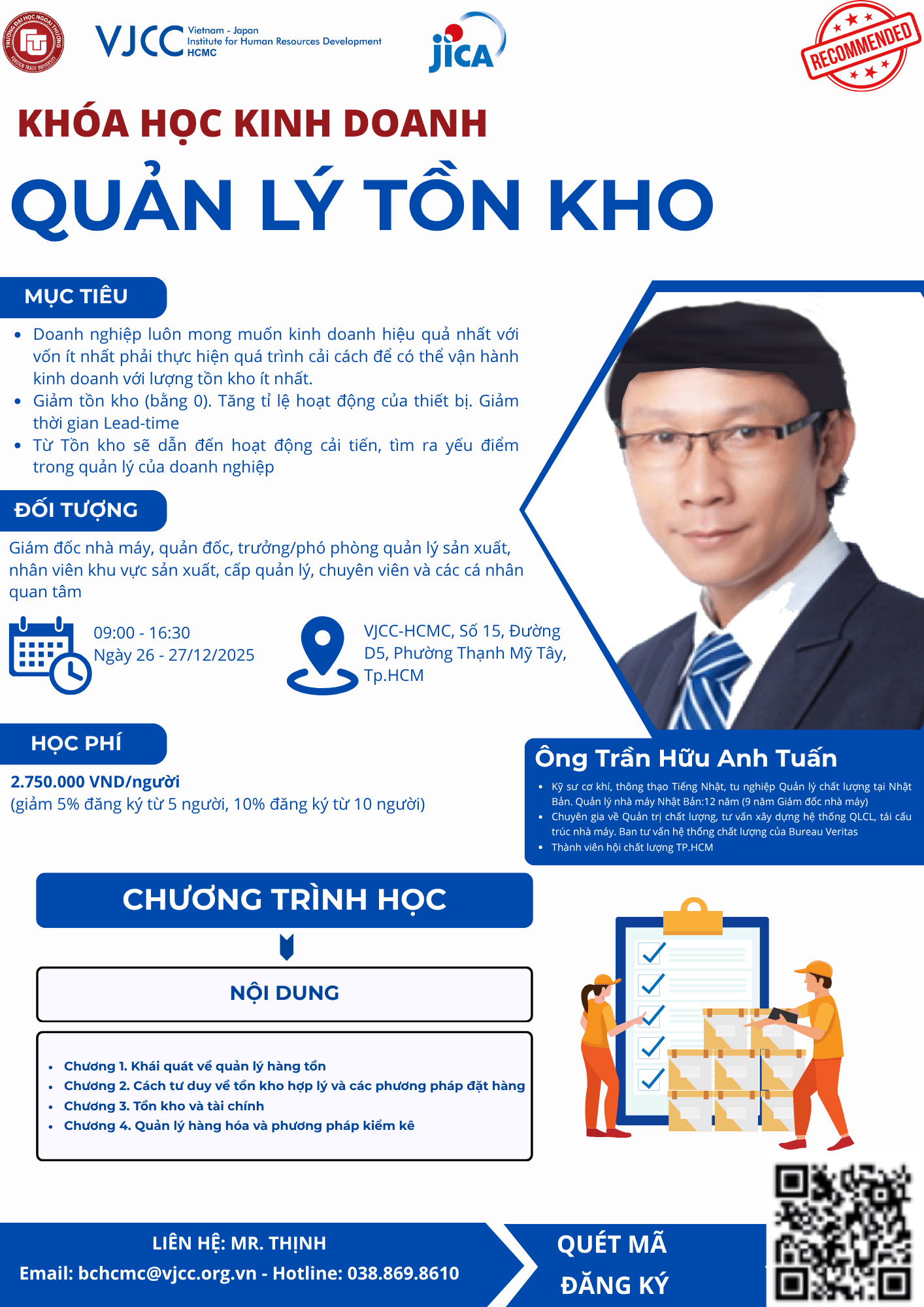 KHÓA HỌC: QUẢN LÝ TỒN KHO
