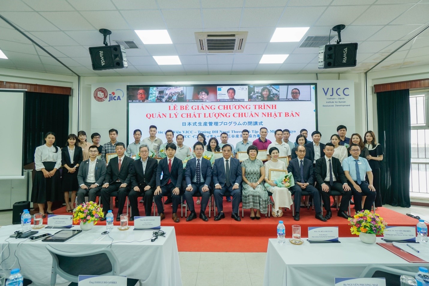 ベトナム日本人材開発インスティチュート（VJCCインスティチュート）と三谷産業株式会社の協力による日本式品質管理コース閉講式典の開催について