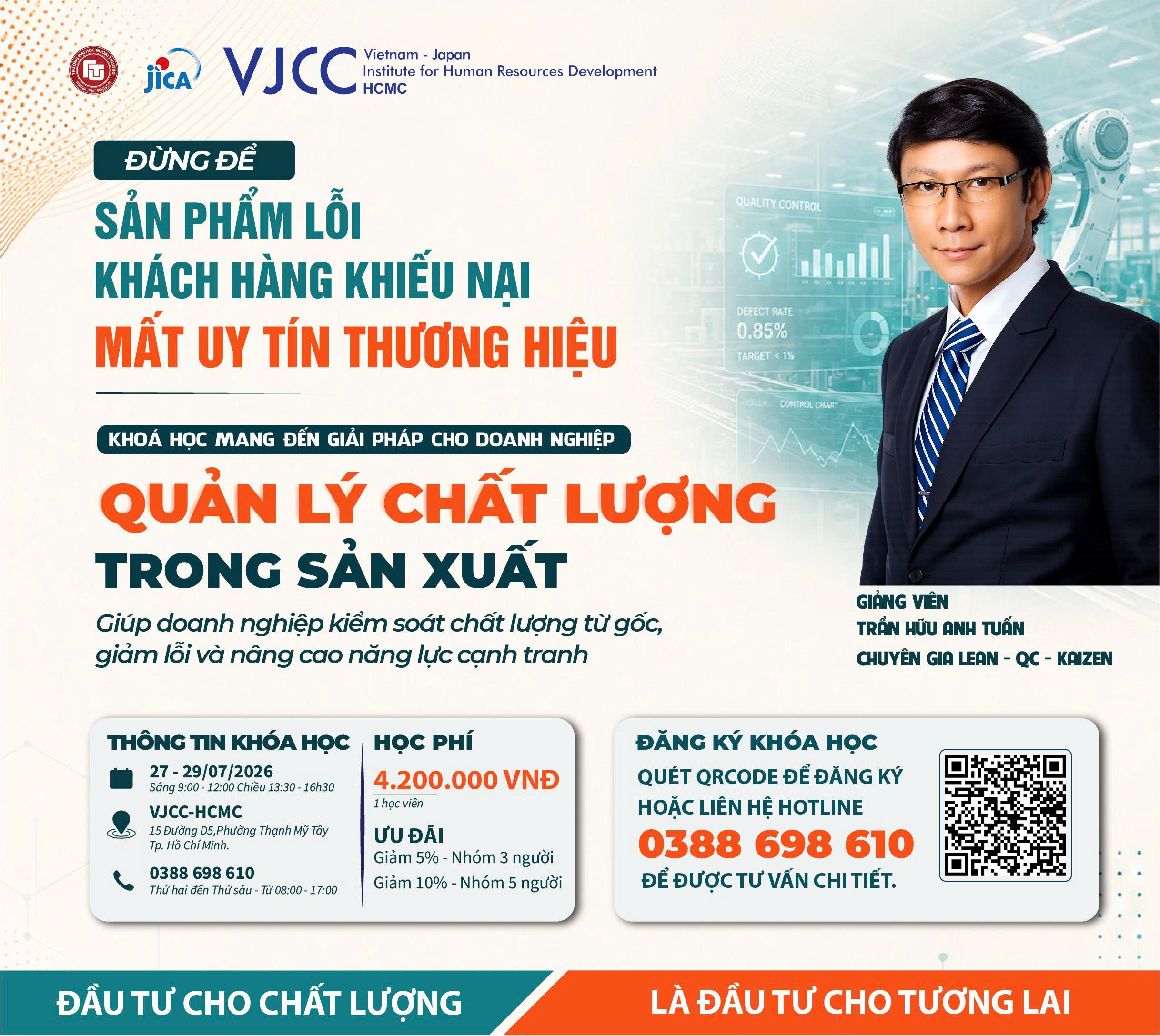 KHÓA HỌC HOẠT ĐỘNG QUẢN LÝ CHẤT LƯỢNG TRONG SẢN XUẤT